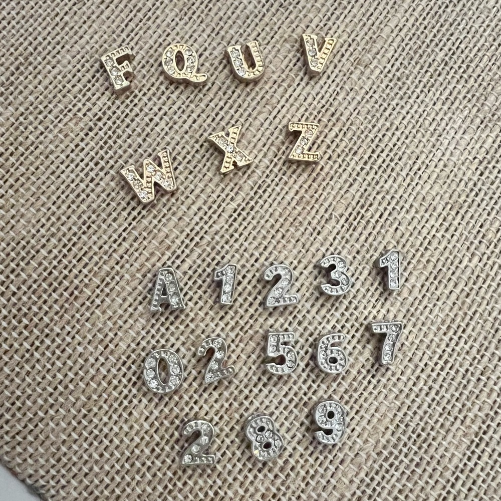 Origami Owl Silver and Gold Letters
